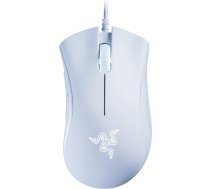 Razer DeathAdder Essential Gaming Mouse - 6400 DPI optiskais sensors, 5 programmējamas pogas, mehāniskie slēdži, gumijoti sānu rokturi - balta