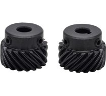 1 gab. 25 zobu 1M 45° spirālveida zobrats - 45# tērauda koniskā zobrats rotācijai pa kreisi/pa labi, urbuma diametrs 8-19 mm (10 mm atslēgas vidusdaļa 3 x 1,4 mm labajā pusē)