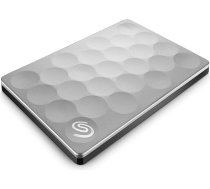 Seagate 1 TB Backup Plus Ultra Slim USB 3.0 pārnēsājamais 2,5 collu ārējais cietais disks datoriem PC un Mac ar 2 mēnešu bezmaksas Adobe Creative Cloud plānu fotogrāfijai - Platinum