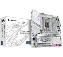 GIGABYTE Z890M AORUS Elite WIFI7 Ice pamatplate - Atbalsta Intel Core Ultra (Series 2) procesorus, 12+1+2 fāzes VRM, līdz 8800MHz DDR5 (OC), 1xPCIe 5.0 + 2xPCIe 4.0, Wi-Fi 7, 2,5GbE LAN