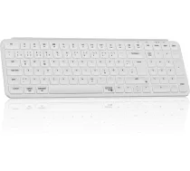 Keychron B2 Pro Ultra-Slim Wireless Keyboard QWERTZ 2.4GHz & Bluetooth 5.2, akumulatora darbības laiks līdz 1200 stundām, programmējama ar ZMK/Launcher, saderīga ar Mac/Windows/Linux - Ivory White
