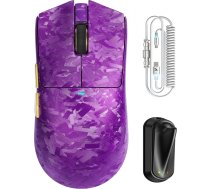ATTACK SHARK X11 Ultra bezvadu spēļu pele ar C06 Ultra LED kabeli, oglekļa šķiedras kompozītmateriāla korpuss, 54L15 MCU, PAW3950MAX, īpaši viegla 59 g, 8000 Hz, BT/2.4G/Wired, līdz 42000 DPI