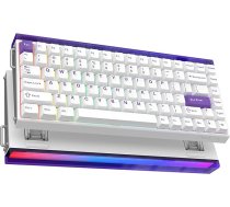 MechLands Aula Hero84 HE vadu magnētiskā spēļu tastatūra, ātrdarbīga Hall efekta tastatūra ar 0,01 mm regulējamu aktivizāciju, 8 kHz frekvenču signālu, 5 slāņu skaņas slāpēšana, RGB (balti violeta)