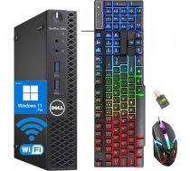 Dell OptiPlex 3050 Mini PC galddators, Intel Core i5-7500, 8GB RAM, 256GB SSD, Bluetooth, QWERTY tastatūra, pele, USB WiFi, Windows 11 Pro (atjaunots)