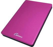 Sonnics 500 GB rozā krāsas ārējais portatīvais C tipa USB 3.1 cietais disks, saderīgs ar Windows PC, Mac, Smart TV, Xbox One/Series X un PS4/PS5