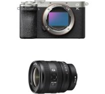 Sony Alpha 7C II bezspoguļa pilna kadra kamera ar SEL1625G (kompakta, 33 MP, reāllaika autofokuss, 10 BPS, 4K video, noliektais LCD skārienjūtīgais ekrāns) Sudraba/melns