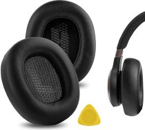 Geekria QuickFit proteīna ādas ausu polsteru rezerves daļas JBL Live 650 BTNC, Lifestyle E65BTNC, Duet NC un Live 660 NC austiņām, ausu polsteri, austiņu kausu rezerves daļas (melnā krāsā)