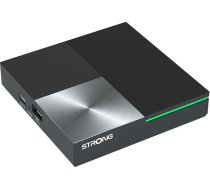 STRONG Leap-S3 Pro 4K UHD Google TV straumēšanas ierīce ar Ethernet portu, Android 12, 4 GB RAM + 32 GB atmiņas, Wi-Fi 6, integrēts Chromecast, Google balss vadība, Dolby Atmos un Dolby Vision
