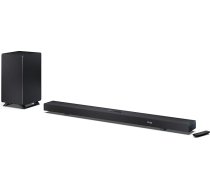SHARP HT-SBW55121(BK) 5.1.2 kanālu skaņu panelis ar bezvadu zemfrekvences skaļruni - 650 W mājas kinozāles audio, Dolby Atmos, DTS:X, Bluetooth 5.3, HDMI eARC, 4K caurlaidība - melns
