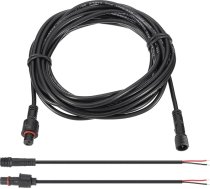 PATIKIL 16,4 Fuß 2-poliges Verlängerungskabel, 22AWG Wasserdichtes IP67-Verlängerungskabel mit 7,87" Stecker-Set für Boot Auto LKW Innen-/Außen-Solar-LED-Streifenlicht, Schwarz