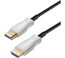 PREMIUMCORD 4K optiskais aktīvās optiskās šķiedras kabelis HDMI 2.0, īpaši ātrdarbīgs kabelis 18 Gbps, EDID, eARC, HDR, izšķirtspēja 4K @ 60Hz 2160p, Full HD@240Hz, saderīgs ar PS5, Xbox, PC, TV, ar zelta pārklājumu, garums 5 m