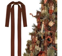 Xinnun Ziemassvētku samta loki 6 Pack 23.6 x 15.7 collu Ziemassvētku eglīte Topper loki Vintage lauku Ziemassvētku vainags saites Holiday amatniecības dāvanas Ziemassvētku eglītei ārā