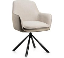 Dining Chairs Cream - Modern & Ergonomic with Automatic Reset Mechanism, Swivel Chair for Dining Room, Office, Conference Room