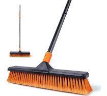 CLEANHOME Ielu slota, slota ar rokturi, āra, metāla stienis ir līdz 168 cm garš, polipropilēna sari, izturīga un stabila slaucīšana un birstes 2 in 1, var notīrīt lielas platības no lapām un noslaucīt grīdas