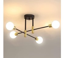 Osairous Sputnik griestu gaismekļi, griestu gaismekļi, 4 kronšteini, diametrs 60 cm, lustra, 180° regulējams griestu gaismeklis bēniņiem ēdamistabai, viesistabai, E27 spuldze nav iekļauta komplektā