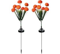Hortensien-Solar-Gartenleuchten, orange-gelb, 70 cm, Outdoor-Blumenstecker, Dekorācijas, Dekorācijas, Dekorācijas dārzam, terasei, rietumiem un muižai, 2 Stück