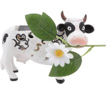 Daisy Cow Solar Light Tierförmige LED -Gartenlampe - Farbwechselharzstatue für Patios und Bürgersteige