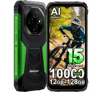 Blackview Fort 1 Android 15 āra mobilais tālrunis bez līguma, 12GB + 128GB/2TB āra viedtālrunis AI Gemini, 16MP kamera, 6,56 collu HD+, 10000mAh, IP68 ūdensizturīgs būvlaukuma mobilais tālrunis