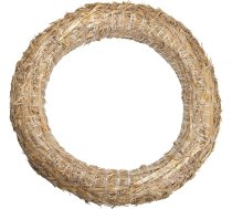 Salmu vainagi, 1 gabals, 45 cm diametrs, 8 cm biezums, salmu romieši, durvju vainags, dekoratīvs vainags, tukšs vainags, salmu gredzens