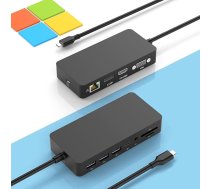 Microsoft Surface Thunderbolt 4 doks ar trim displejiem, 10-in-1 Surface dokstacija ar 4K HDMI+DP+VGA, paredzēta Surface Pro 11/10/9/8/X/7+/7, portatīvajam datoram 7/6/5/4/3, portatīvajam datoram Studio 2/1, Go 4/3/2/1