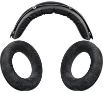 SOULWIT rezerves komplekts austiņām Beyerdynamic DT 770/DT770 PRO, velūra ausu spilventiņi + proteīna ādas aproce - melns
