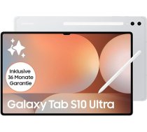 Samsung Galaxy Tab S10 Ultra AI planšetdators, Android planšetdators, 12 GB RAM, 256 GB atmiņa, AMOLED displejs, pretatspīduma pārklājums, iekļauts S Pen pildspalva, Wi-Fi, platīna sudraba krāsā, 36 mēnešu garantija