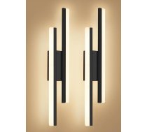 Oraymin 2 LED sienas lampu komplekts, 12 W, 40 cm, moderna sienas lampa, 3000 K silti balta LED lampa, 1450 LM, netiešais apgaismojums guļamistabai, viesistabai, gaitenim, kāpņu telpai