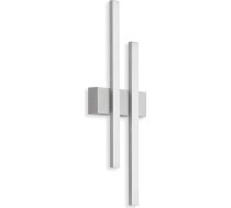 TELEFUNKEN - 313004TF LED āra sienas lampas, 2 spuldzes, 8 W, 960 lūmenu, 4000 Kelvīnu, IP44, sudraba krāsā, 470 x 155 x 42 mm