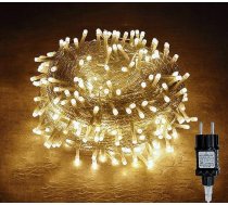 Gresonic 100/200/300/400 LED pasaku gaismas, darbināmas ar strāvas padevi un kontaktdakšu, āra un iekštelpu gaismām, kāzām, Ziemassvētku svinībām, silti balta (silti balta, 800 LED)