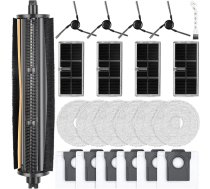 23 piederumu komplekts Dreame L10s Ultra Gen 3/X40 Ultra Complete/L40 Ultra/X40 Master/Mova P50 Pro Ultra robotizētajam putekļsūcējam, 1 TriCut birste, 6 salvetes, 4 filtri, 6 putekļu maisiņi, 4 sānu birstes.