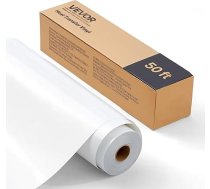 VEVOR Vinila plēves siltuma pārneses plēve (304,8 x 15240 mm) Glossy White HTV Iron Vinyl Roll saderīgs ar griešanas mašīnām dažādiem materiāliem T-krekli spilvens cepures cepures