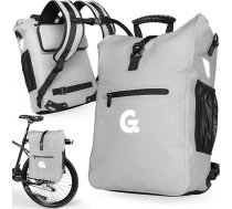 GUOOTU 3-in-1 velosoma bagāžniekam, velosoma-mugursoma 28 l, bagāžnieka soma, ūdensizturīga un atstarojoša velosoma – ar nodalījumu 15,6 collu klēpjdatoram (atstarojoša kosmosa pelēkā krāsā)