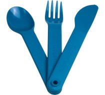 TUPPERWARE To Go piknika galda piederumu komplekts, tirkīza krāsā: nazis + dakša + karote + kaste + piltuve