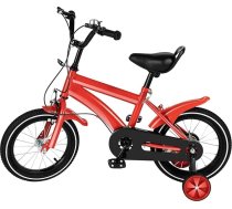 14 collu bērnu velosipēds, bērnu velosipēds ar atbalsta riteņiem iesācējiem, sēdekļa augstums regulējams no 22 līdz 26,3 collām, velosipēds meitenēm un zēniem