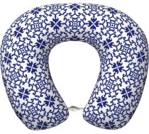 Zils un balts porcelāna spilvens, ceļojuma spilvens, ar atmiņas putām, kakla spilvens, atbalsta spilvens, spilvens lidojumiem, atpūtai, automašīnā, vilcienā un mājās
