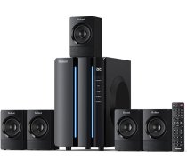 Bobtot Surround Sound System mājas kinozāles sistēma - 800 W maksimālā jauda, 6,5" zemfrekvences skaļrunis, 5.1 skaņas sistēmas skaļrunis, ARC, optiskais AUX, Bluetooth, ASV un ES strāvas kontaktdakšas adapteris komplektā
