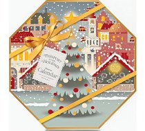Yankee Candle - Adventes kalendārs Adventes vainags 2024 Ziemassvētki | 24 tējas lampiņas | 1 tējas lampiņas turētājs | Svētku pase