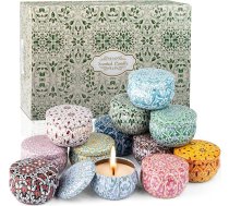 12 aromātisko sveču komplekts dāvanām sievietēm, aromātisko sveču dāvanu komplekts, sojas vaska aromātisko sveču komplekts Ziemassvētku dekorēšanai, neliels dāvanu komplekts Ziemassvētkiem, Mātes dienai, dzimšanas dienai, Valentīna diena