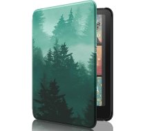 MoKo apvalks 7 collu Kindle Paperwhite (12th Generation-2025/2026) un Kindle Colorsoft Signature Edition 2025/2024, viegls apvalks ar automātiskās modināšanas/miega režīmu Kindle Paperwhite 2024, Green Forest