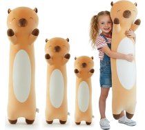 Kekeso Capybara Cuddly spilvens, garš Capybara plīša spilvens, XXL pildīta rotaļlieta miegam, mīksta, mīļa plīša rotaļlieta bērniem, meitenēm un zēniem, dzimšanas dienas un Ziemassvētku dāvanai (brūna, 110 cm)