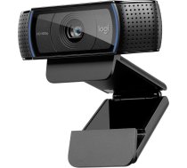 Logitech C920 HD PRO tīmekļa kamera, Full HD 1080p, 78 ° skata leņķis, autofokuss, skaidra stereo skaņa, ekspozīcijas kompensācija, USB ports Skype, FaceTime, Hangouts utt. PC / Mac / ChromeOS / Android - Melna
