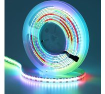 GOMING 5 V WS2812B Adresējama COB LED lente 5 m 160 LED/M Elastīga balta PCB RGB LED lente Dream Color IP20 nav ūdensizturīga LED lente mājas svinībām (kontrolieris un barošanas bloks nav iekļauts)