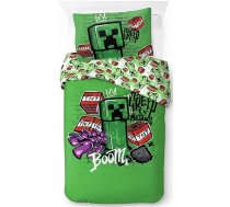 Jay Franco Minecraft Creeper gultasveļas komplekts - īpaši mīksta bērnu gultasveļa tikai ar spilvena pārvalku (pildījums nav iekļauts), Endermen, zombiji, zila, 2 gab., vienvietīga