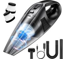 Bezvadu rokas putekļsūcējs, jaudīgs 120 W rokas putekļsūcēja akumulators, 60 000 apgriezienu minūtē un 9000 Pa jaudīga tīrīšana, USB uzlāde, 3 sūkšanas sprauslas un 2 mazgājami filtri, piemērots automašīnai un mājai, 0,6 kg viegls sva