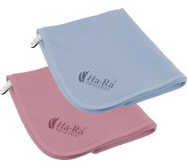 Ha-Ra 2 gabaliņu komplekts, gaiši zils/rozā 67 x 50 cm I Mikrošķiedras tīrīšanas lupatiņa I Absorbējoša I Izžūst bez švīkām I Mitra un sausa I Piemērota logiem un spoguļiem I Var lietot virtuvē un vannas istabā