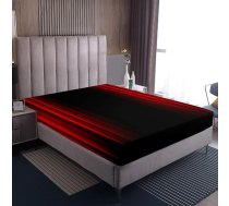 Loussiesd Abstract Ombre Fitted Sheet Bērnu pusaudžu guļamistabas dekori Fitted Sheet 140 x 200 cm Sarkanā un melnā gradienta gultas pārklājs Guļamistabas dekori