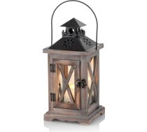 Romadedi Lantern Koka sveču turētājs Lantern Dārza laterna - lauku mājas sveču turētājs ar metāla un stikla svecēm Vintage kāzu ballīte Ziemassvētku galda apdare iekštelpās un ārā