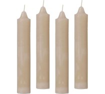 Iepakojumā 4 rustikālas sveces augstums 23 cm diametrs 3,8 cm degšanas laiks 23 stundas galda sveces Adventes Ziemassvētku dekorēšana Adventes kalendārs Krāsa: Pelēks