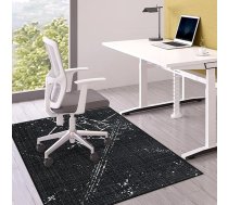 Grīdas aizsardzības paklājs, biroja krēsls 120 x 150 cm: Daudzfunkcionāls galda krēsla spilventiņš mājai un birojam (melns, 120 x 150 cm), daudzfunkcionāls, apdrukāta auduma biroja krēsla spilventiņš parketam un cietajām grīdām