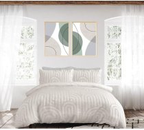 Sleepdown Ģeometrisks teksturēts teksturēts tufted Arch Natural Champagne sega segu pārvalks segas spilvendrānas gultasveļas komplekts mīksts, viegli kopjams - vienvietīgs (135cm x 200cm)